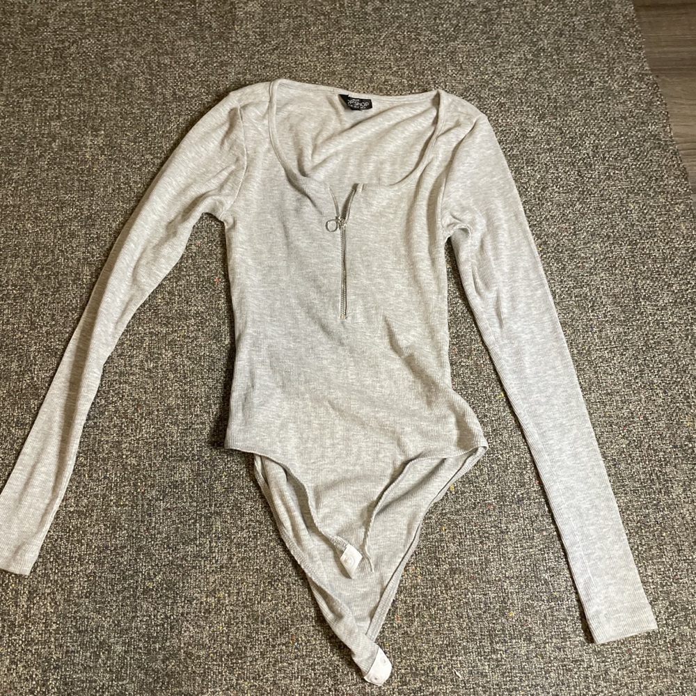 Topshop grey bodysuit